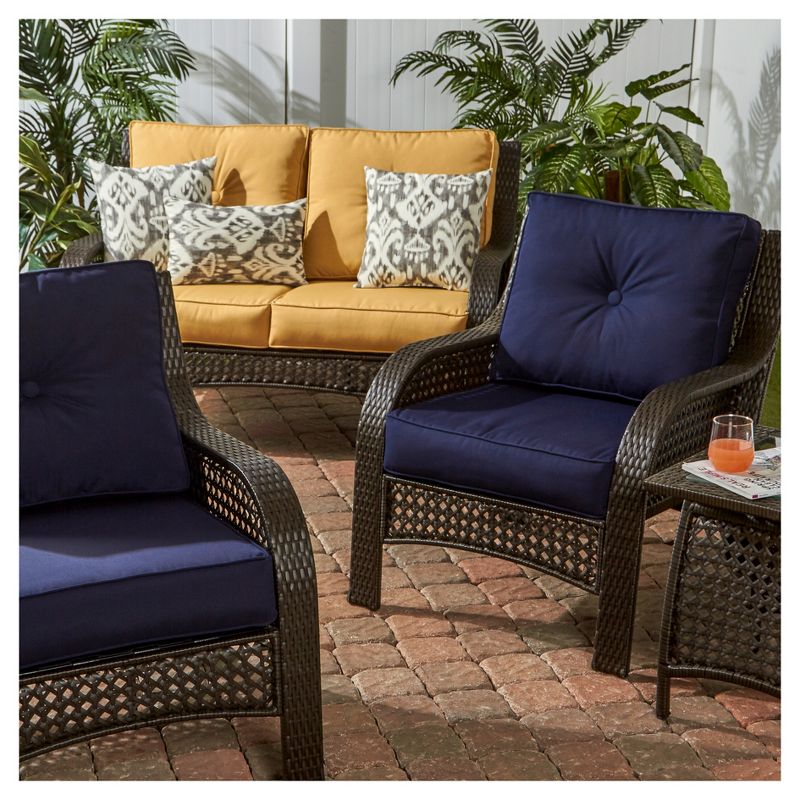 2pc Sunbrella Outdoor Deep Seat Cushion Set - Kensington Garden, 3 of 10
