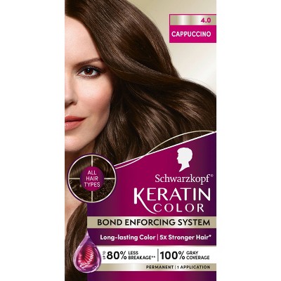 Schwarzkopf Keratin Permanent Hair Color - Cappuccino - 2.08 fl oz