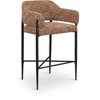 Meridian Furniture,Dame Cognac Fabric Upholstered Counter Stool, Set of 2 - 2 of 4
