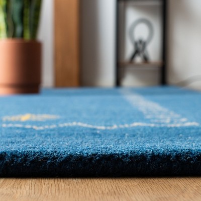 Himalaya Blue Hand-Knotted Wool Area Rug