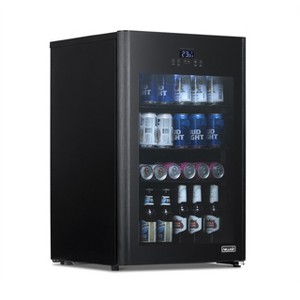 Newair Froster 125 Can Freestanding Beverage Fridge in Black, Mini Compact Bar Cooler, Single Zone Drinks Refrigerator - 1 of 4