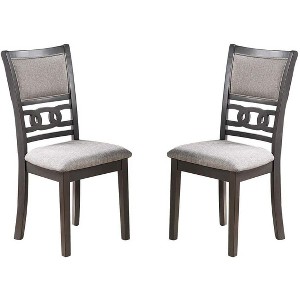 NicBex Set of 2 Dining Chair Kitchen Modern Armless Chair with Cushion Seat & Wood Legs - 1 of 4