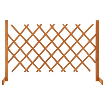 vidaXL Garden Trellis Fence Orange 47.2Inchx35.4Inch Solid Firwood