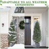 Artificial Topiary Trees for Outdoors, Outdoor Artificial Cedar Tree Set of 2, Uv Resistant Faux Cedar Trees for Front Porch Door, Outdoor - 2 of 4