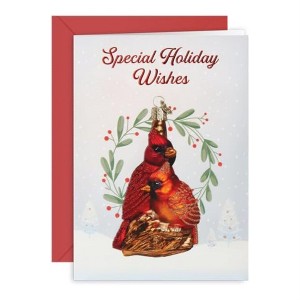 Old World Christmas Ornament Christmas Card, Cardinal, 7" x 5" - 1 of 4