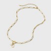 14K Gold Dipped Pearl Charm on Chain Initial Necklace - A New Day Gold - 3 of 4