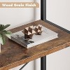 5 Tier Bookcase Arched Display Racks Bookshelves Metal Frame Modern Storage Rack Shelf, Wood Book Shelf for Bedroom, Living Room, Office - 4 of 4
