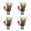 Saro Lifestyle Holiday Berry Name Card Holder (Set of 4), 6", Multicolored - 2 of 3