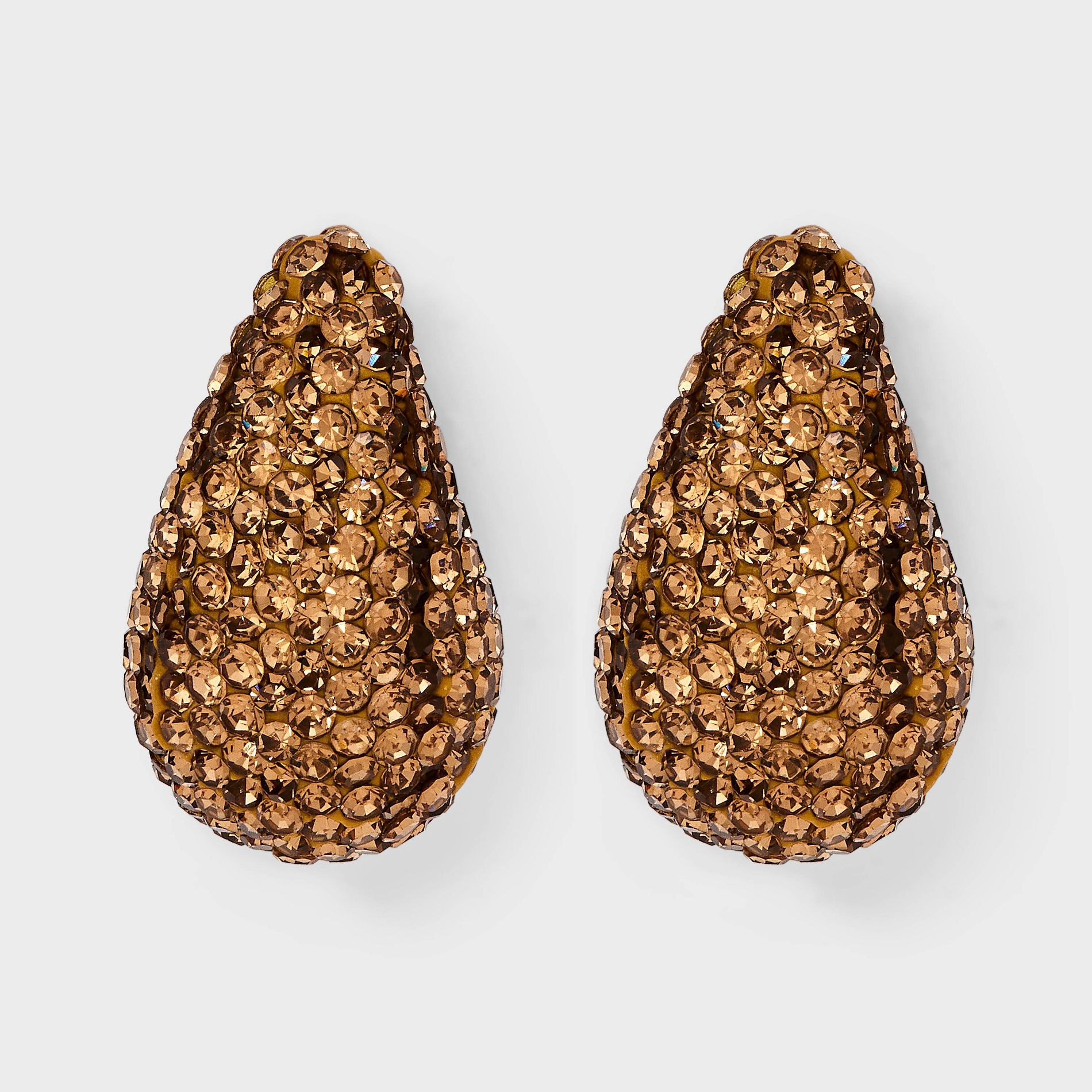 Rhinestone Embedded Teardrop Earrings - A New Day™