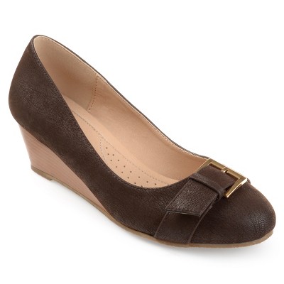 Journee Collection Womens Graysn Comfort Insole Slip On Round Toe Wedge