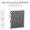 PAGED Beach Chairs Foldable Outdoor Chaise Lounge Chair with Pillow, Aluminum Frame for Camping, Beach, Picnics, Deck, Pool - 2 of 4