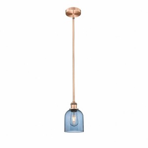 Bella - 1 Light Stem Hung Mini Pendant In Industrial Style-9 Inches Tall and 5.5 Inches Wide - 1 of 1