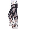 Women's Plus Size Floral Paisley Printed Palazzo Pants - White Mark - 2 of 3