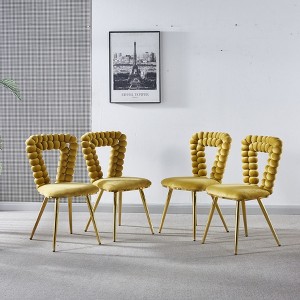 Kumasinova Accent Chairs Set of 2/4,Armless Modern Accent Chair with Iron Legs,Comfy Reading Chairs for Living Room & Dining,Cafe - 1 of 4