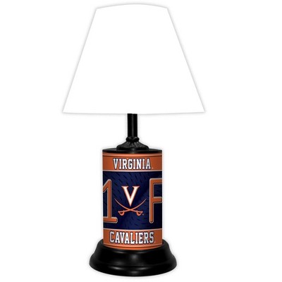 NCAA 18-inch Desk/Table Lamp with Shade, #1 Fan with Team Logo, Virginia Cavaliers