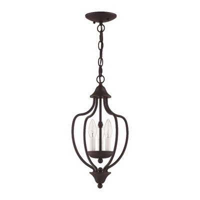 Bronze 3-Light Mini Chandelier with Candelabra Base