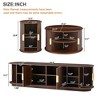 Bella Depot Wooden TV Stand & Coffee Table Set with Fluted Sliding Doors for TVs up to 75" - 3 of 4