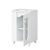 Ridstar 20 in. W White Bathroom Cabinet with two adjustable shelves - 3 of 4
