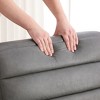 Hrinhom 30.7"W Upholstered PU 360° Swivel Accent Chair,Comfy Channel Tufted Lounge Reading Chair - 3 of 4