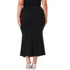Agnes Orinda Women's Plus Size High Waist Midi Pack Mermaid Solid Knit Bodycon Skirt - 4 of 4