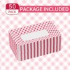 Hachikiko Pink and White Buffalo Plaid Plates, Pink Checkered Disposable Paper Food Trays for Dessert Appetizers Snack Hotdog Rectangular Platters - 3 of 4