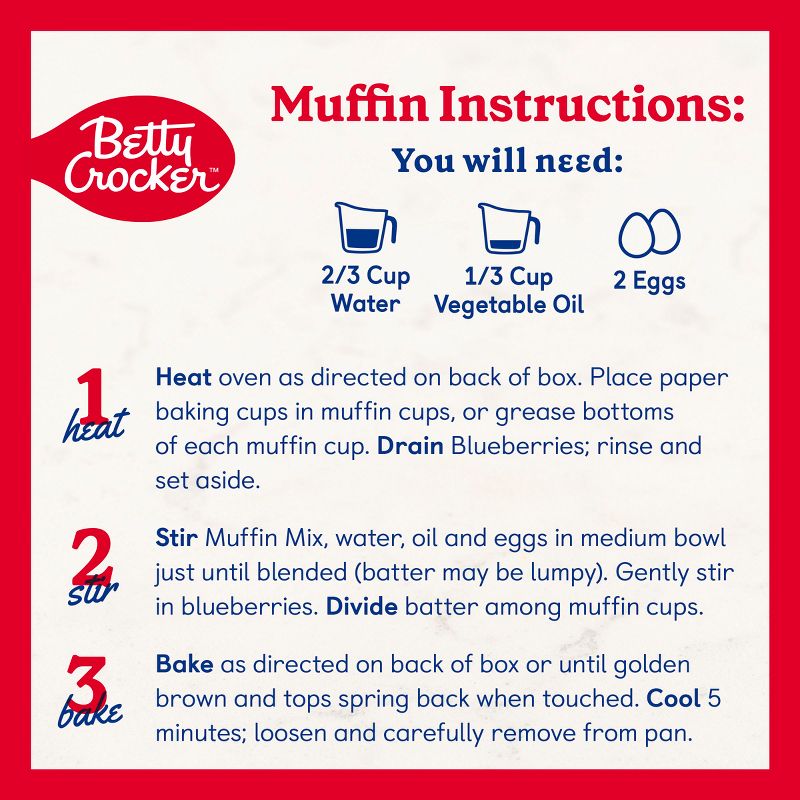 Betty Crocker Blueberry Muffin Mix -16.9oz, 5 of 13