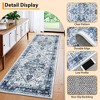 Machine Washable Area Rug Living Room Vintage Medallion Carpet Distressed Rugs for Bedroom - 3 of 4