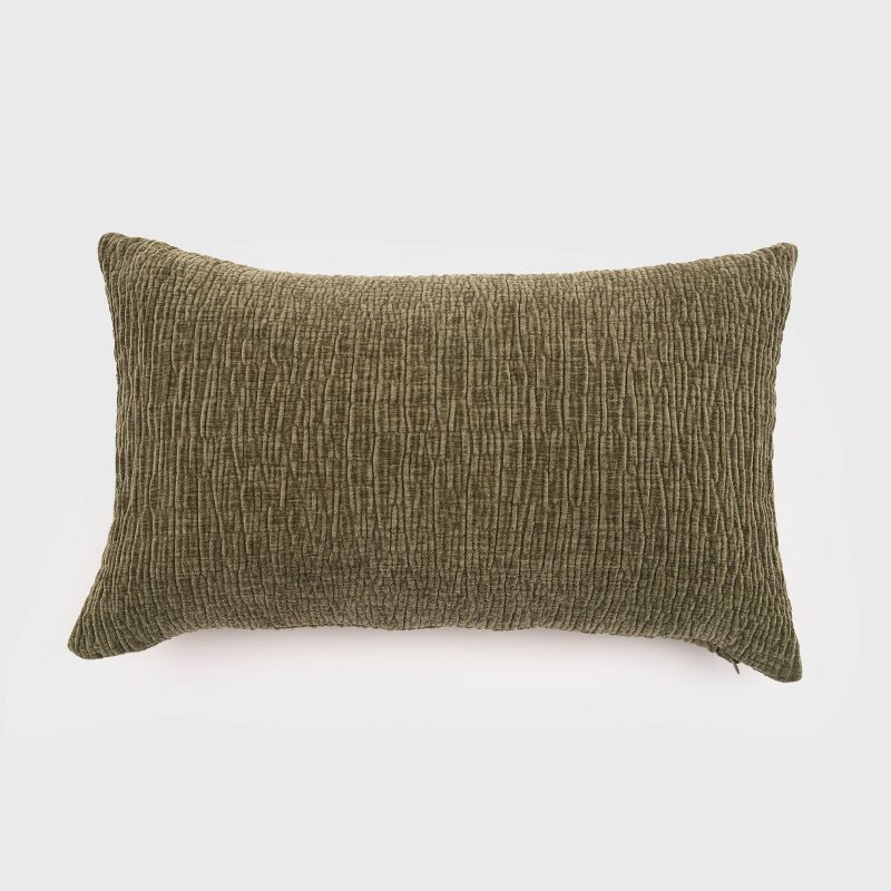 Oversized Chenille Textured Washed Woven Throw Pillow - Evergrace, 1 of 12