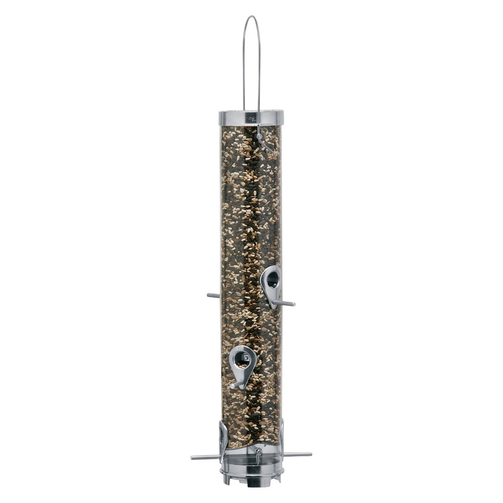 Droll Yankees Tubular 6-Port Sunflower Bird Feeder for Mixed Seed