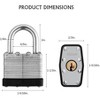 Itopfox 12-Pack Keyed Alike Nickel Plated Steel Padlocks with Keys, Secure Locks for Gates, Sheds, Cabinets, Bags, and More - 2 of 4