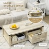 NicBex Farmhouse 46 Inch Rectangle Coffee Table with Drawer and Open Shelf for Living Room,Bedroom - 4 of 4