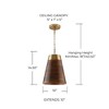 Capital Lighting Dodd 1 - Light Pendant in  Medium Wood/Matte Brass - 2 of 4