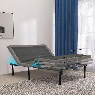 Vipbear Adjustable Bed Frame with 12" Gel Memory Foam Mattress,Wireless Remote, Smart Electric Bed Frame