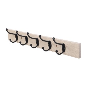 Phiestina Wall-Mounted Farmhouse Coat Rack with 5 Standard Hooks - 1 of 4