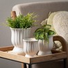 Sullivans 7", 6" & 5.25" White Tulip Planter Set of 3, Ceramic - 3 of 3