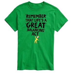 Men's - Dr. Seuss - Life Great Balancing Act Short Sleeve Graphic T-Shirt - 1 of 4