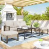 UPTIOT 4-Piece Outdoor Patio Conversation Set - 2 of 4