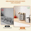 LunaLulinlk 360° Rotating Utensil Caddy Countertop Cutlery Silverware Caddy Holder with 4 Compartment - 4 of 4
