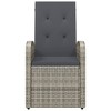 vidaXL Reclining Patio Chairs 2 pcs with Cushions Poly Rattan Gray - 4 of 4