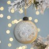 NAYSAYE Party Decoration and Accessories Set of 12 Glass Christmas Ball Ornament for Holiday Celebration, White, 3"*3"*0.07" - 2 of 4
