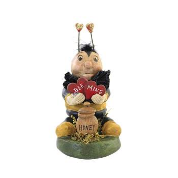 Charles Mcclenning Bee My Valentine  -  One Figurine 7 Inches -  Honey Pot Hearts  -  24208.  -  Polyresin  -  Black
