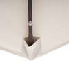 9' x 9' Solar LED Patio Umbrella with Tilt Adjustment and Crank Lift Beige - Wellfor: Hexagon Shape, Fade & Water-Resistant - 3 of 4