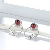 Fairy Sterling Silver Red Garnet Cz Stud Earrings for Women Ginger Lyne Collection - 3 of 4
