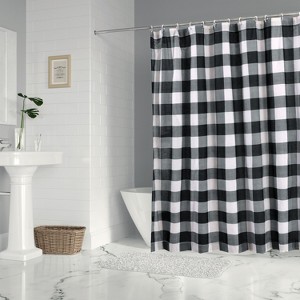 Camden Black Shower Curtain - One Shower Curtain - Levtex Home - 1 of 3