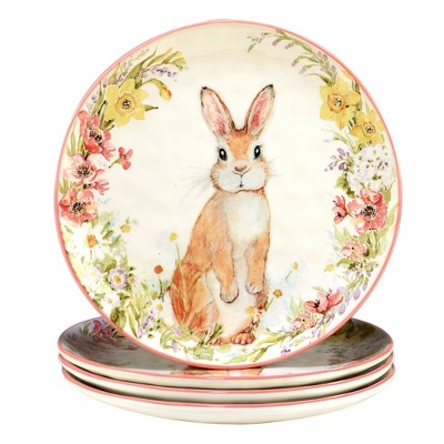 Set of 4 Easter Garden Dining Plates - Certified International
