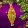 Cody Foster 4.5 Inch Midcentury Diamonds Small Christmas Tree Ornament , Christmas Decor Waffle Honeycomb Drop (1PC) - 2 of 4