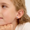 Girls' Patriotic Heart Screw Back Sterling Silver Earrings - In Season Jewelry - 3 of 3