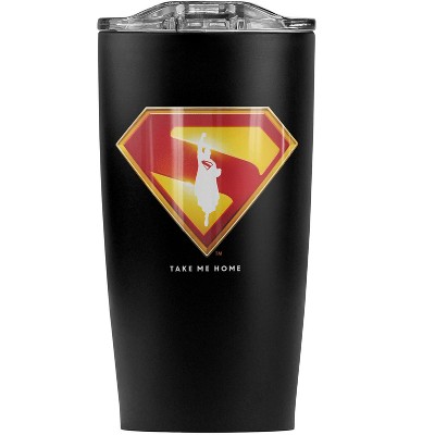 Superman Take Me Home Shield Steel Tumbler 20oz Coffee Travel Mug