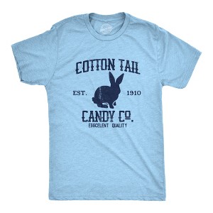 Mens Cotton Tail Candy Co T Shirt Funny Holiday Sunday Chocolate Bunny Rabbit Tee For Guys - Crazy Dog Men's T Shirt - 1 of 4