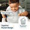 Tiny Twinkle Mess-Proof and Waterproof Baby Food Bib for Boys or Girls, Machine Washable and BPA-Free w/Adjustable Closure - 2 of 4